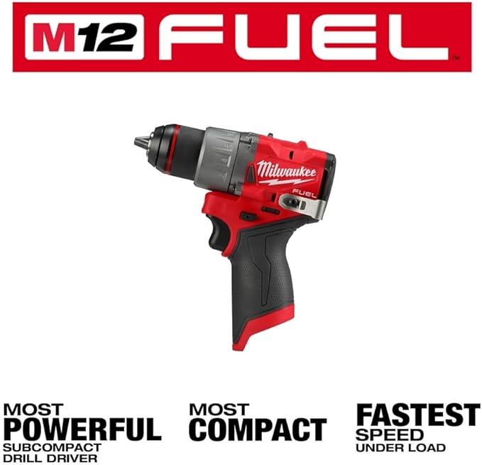 Milwaukee M12 FUEL 12V Lithium-Ion Brushless Cordless 1/2 in. Drill Driver (Tool-Only)