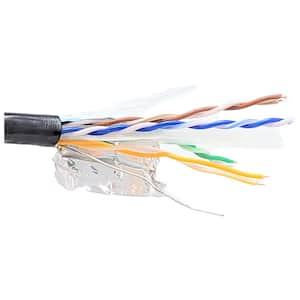 100 ft. Cat 6A Industrial Outdoor-Rated Shielded Ethernet (26AWG) Cable-White (2-Pack)