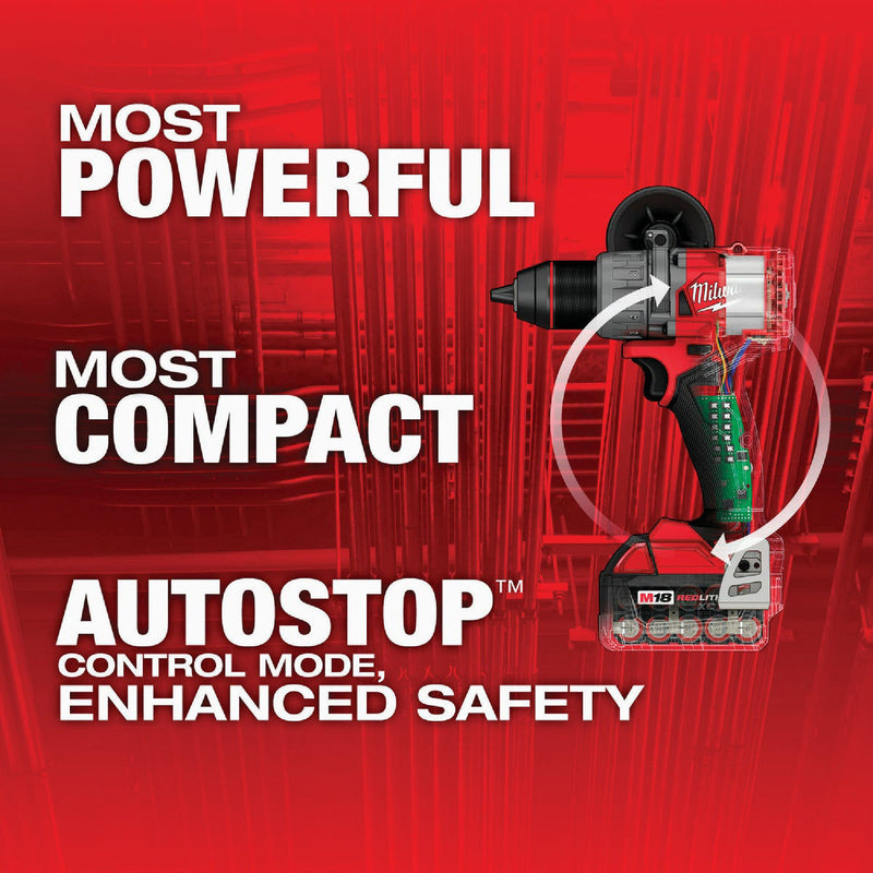 Milwaukee M18 FUEL Brushless 1/2 In. Cordless Drill/Driver Kit with (2) 5.0 Ah Batteries & Charger